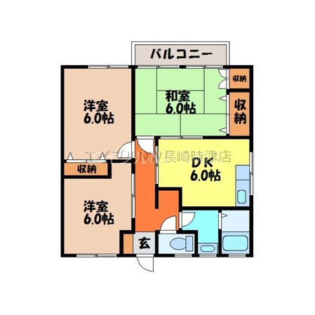 道ノ尾駅 バス9分  長崎バス・左底下車：停歩9分 2階の物件間取画像